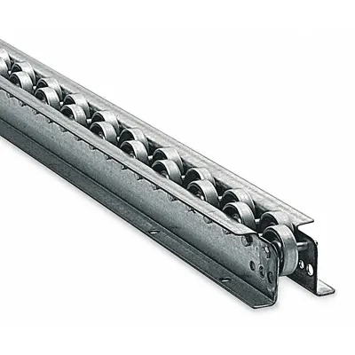 ASHLAND CONVEYOR Flow Rail: Skate Wheel, Light-Duty, 5 ft Overall Lg, 260 lb/ft (5 ft Supports) - Light-Duty General Purpose Skate Wheel Flow Rails