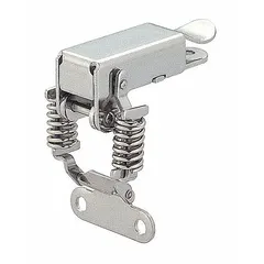 This release-to-open draw latch is constructed of stainless steel. It is used to secure panels, doors, and enclosures on industrial equipment. Dimensions: depth 2 7/32 in, height 2 1/16 in, width 1 17/32 in.