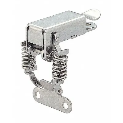 SUGATSUNE Door Latch: Stainless Steel, 2 7/32 in Dp, 2 1/16 in Ht, 1 17/32 in Wd (MPN STF-A56AC) - Release-to-Open Draw Latches
