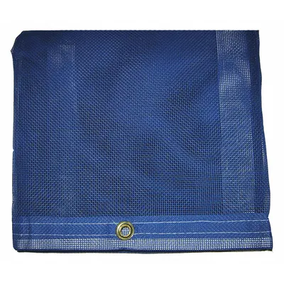 MAURITZON Tarp: 11.5 ft Lg, 9.5 ft Wd, Std Duty, 5 mil, Vinyl, Blue, 10 oz/sq yd - Mesh Tarps