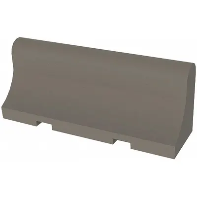 PETERSEN MFG Security Barrier: Gray, 36 in Overall Ht, 8 ft Overall Lg, 24 in Overall Wd - Rectangular Decorative Bollards