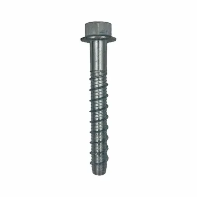MKT FASTENING Screw Anchor: 8 in Overall Lg, 5/8 in Dia, Steel, External Hex, Hex, Steel - Hex-Head Screw Anchors