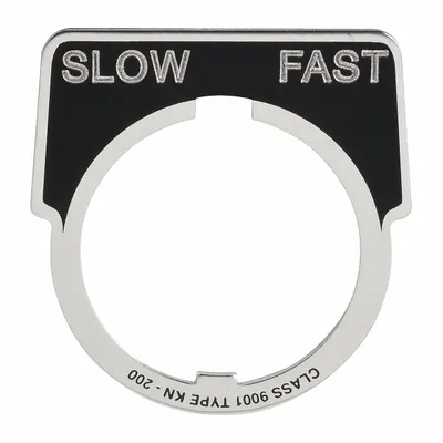 SCHNEIDER Legend Plate: 30 mm Panel Mounting Size, Half-Round - Push-Button Rings & Plates