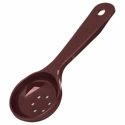 CARLISLE Portion Control Spoon: 1.5 oz Capacity, Acetal, Perforated, Brown, NSF Certified - Portion Control Spoons