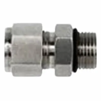 BRENNAN INDUSTRIES Compression Fitting Straight: 1/8 in OD x 1/8 in Pipe Fitting - Clean & Bagged Single-Ferrule Stainless Steel Fittings