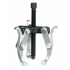 Reversible jaw puller with 5-ton pulling capacity, 3 1/4 in jaw reach, and 0.5 in jaw thickness. Suitable for removing gears, bearings, pulleys, and other press-fit components from shafts in industrial maintenance and repair applications.