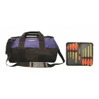 WESTWARD Insulated Screwdriver Set: 1-10 Pieces, 9 Pieces, Phillips/Slotted Tip, Cushion Grip (MPN 7CZ69)