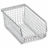 QUANTUM STORAGE SYSTEMS Hang and Stack Bin: 4 1/4 in x 7 1/4 in x 3 in, Silver, 300 lb Load Capacity (MPN QMB520C)