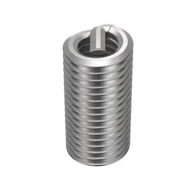 HELI-COIL Helical Insert: Tanged Tang Style, Screw-Locking, M4-0.70 Thread Size, Plain - Screw-Locking Tanged Helical Inserts