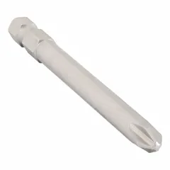 This power bit features a #2 PH2 tip and hex drive, with an overall length of 3-1/2 inches. It is designed for driving Phillips-head screws using power tools in industrial fastening applications such as assembly, maintenance, and repair.