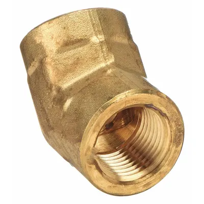 PARKER Metal Pipe Elbow: 45° Elbow, 1/2 in x 1/2 in - Threaded High-Pressure Pipe Fittings
