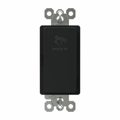 LEGRAND Wall Switch: Touch Switch, Single Pole, Maintained, Black, 120/277V AC - Touchless Wall Switches