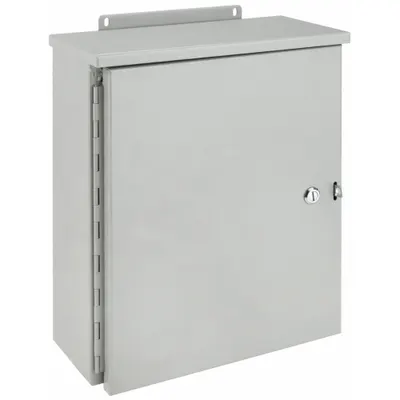WIEGMANN Enclosure: Steel, 20 in x 16 in x 6 in, 3R, Solid Cover, Hinged - Steel Enclosures with Hinged Covers