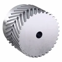 CONTINENTAL Gearbelt Pulley: Plain, 8 mm Pitch, For 50 mm Belt Wd, 34 Teeth, 1/2 in Bore Dia (MPN L-34S-MPB ALUMINUM)