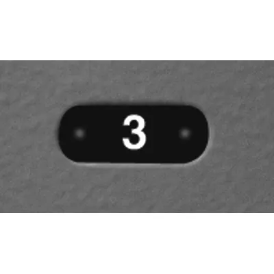 BRADLEY Number Plate: 1 5/8 in x 1/2 in - Number Plates