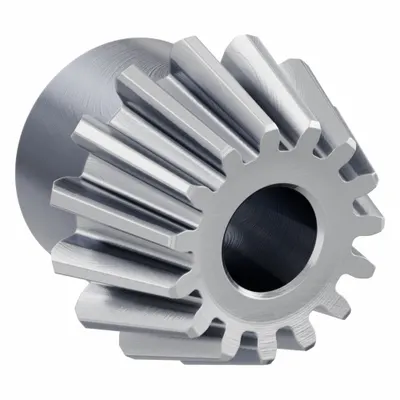 KHK GEARS Bevel Gear: Straight, Gear Ratio 3, Module m 3, 15 Teeth, Stainless Steel - Straight Teeth Metric Bevel Gears & Pinions