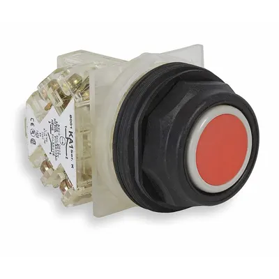 SCHNEIDER Flush Push Button Operator: Non-Illuminated, Flush Profile, Non-Metallic - Flush-Mount Push Buttons
