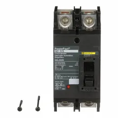 Molded case circuit breaker rated 225 A, 2-pole, with a maximum interrupting rating of 25kA at 240V AC. Features fixed instantaneous trip and lug terminal connections. Suitable for overcurrent protection in branch circuits and feeder applications within commercial and industrial power distribution systems.