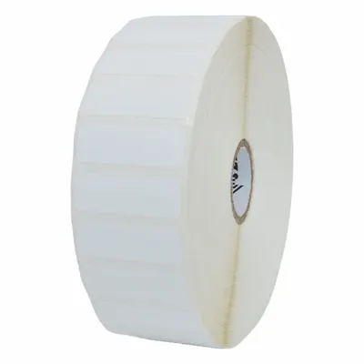 ZEBRA Barcode Printer Labels: 1 1/2 in Label Wd, 1/2 in Label Ht, White, 1 in Core Dia. - Desktop Thermal Transfer Labels