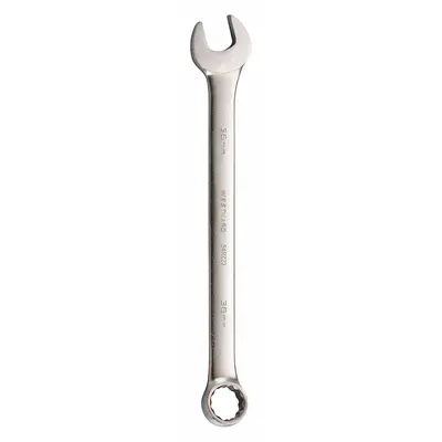 WESTWARD Combination Wrench: Alloy Steel, Satin, 36 mm Head Size, 19 5/8 in Overall Lg - Metric 12-Point Combination Wrenches