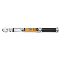 This 16-inch flex-head electronic torque and angle wrench provides audible and visual feedback for precision fastening. It features a ratcheting mechanism and is calibrated in centimeter-kilograms. Suitable for automotive, industrial, and mechanical applications where accurate torque and angle measurement is required.