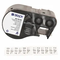 Wraparound Label: 1 in x 1 29/32 in, Vinyl, Black on White (MPN M4-128-498)