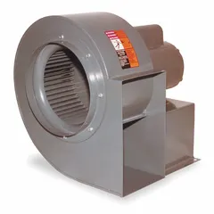 This Dayton direct-drive blower includes a drive pack and delivers 870 cfm at 1/3 hp. It operates on 230/460V AC, three-phase power with an open motor housing and clockwise rotation. Suitable for industrial ventilation and air movement in facilities requiring moderate airflow.