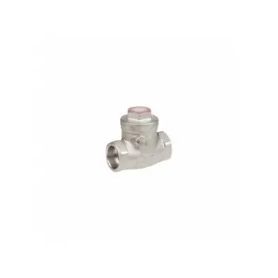 SHARPE Check Valve: Swing, 2-Way, Inline Valve Body, 1/2 in Pipe Size, Socket x Socket - Stainless Steel Inline Swing Check Valves