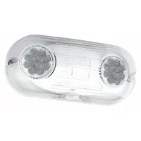 Emergency Light: 2.72 W Lamp Watt, 3.6 W Emergency Watt, 120V AC, 2 Lamp Heads, Plastic, Surface (MPN CU2SO)