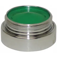 Brass aerated flow outlet with chrome finish. Connection size 15/16"-27. Includes spanner wrench. Used on faucets to provide a smooth, non-splashing stream.