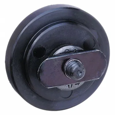 80/20 Roller Wheel: 1 1/2 in Roller Dia, Flat, Plain, 15/32 in Roller Wd - T-Slot Stud Track Rollers