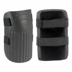 These WESTWARD knee pads feature foam caps and pads in gray, with two hook-and-loop straps and elastic strap material for secure fit. The non-marring foam construction prevents damage to finished surfaces, suitable for kneeling comfort during flooring, construction, and maintenance tasks. Sold as a pair.