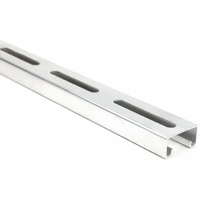 OEM Strut Channel - Slotted: Aluminum, Plain, 14 ga Gauge, Slotted Holes - Slotted Strut Channels