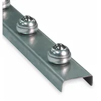 Flow Rail: Ball Transfer, Light-Duty, 5 ft Overall Lg, 120 lb/ft (5 ft Supports), 4 Wheels per Foot (MPN WBT05FR03S25C)