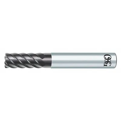 OSG Corner Radius End Mill: Carbide, WXS Coated, 6 Flute, 6 mm Mill Dia, 13 mm LOC - Carbide Corner-Radius End Mills for Hardened Materials