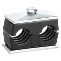 This beta clamp features a steel body with a polypropylene cushion to dampen vibration and reduce noise in piping systems. Suitable for securing pipes in hydraulic, pneumatic, and process lines, it helps minimize wear on supports. The textured core provides enhanced grip and stability