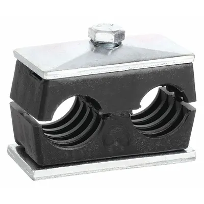 BEHRINGER PIPE SYSTEMS Vibration-Dampening Beta Clamp: Steel Clamp, Polypropylene Cushion (MPN TW3087-PP) - Vibration-Dampening Textured Core Beta Clamps