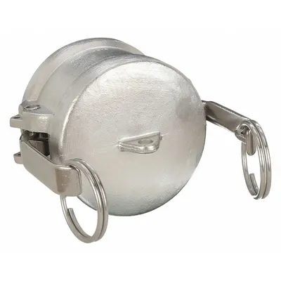 OEM Dust Cap: 3 in Coupling Size, 125 psi Max. Working Pressure @ 70 F, 2 13/16 in Overall Lg - Type DC Stainless Steel Cam & Groove Dust Caps