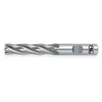 OSG Roughing End Mill: Cobalt, 5 Flute, Fine Pitch, 1-1/8" Mill Dia, 2" LOC, 4-1/2" OAL (MPN 4511500)