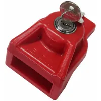 JENDYK Gladhand Lock: Polyethylene, Red, Keyed Different