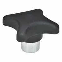 JW WINCO Plastic Hand Knobs with Steel Hub: Plastic w/ Steel Thread, 1/2"-13 Thread, 2.48 in Dia (MPN 8TCC8/E)