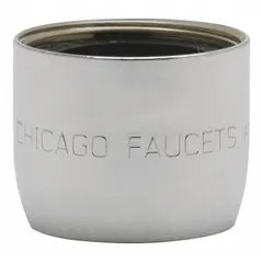 This laminar flow outlet is constructed of brass with a chrome finish. It features a 13/16"-24 female UNS connection and is designed for use in commercial and institutional plumbing systems where reduced splashing and water conservation are required.