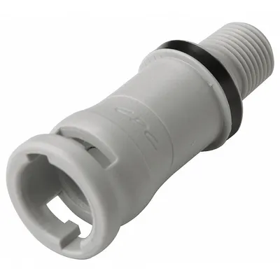 COLDER Quick Connection Coupling: Straight, 1/8 in Pipe Size, NPT x MNPT, Polypropylene - Polypropylene Quick-Disconnect Tube Fittings