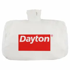 Replacement upper filter bag for use with Dayton 3AA31B dust collector. Captures fine wood dust and debris from woodworking operations. Manufactured by Dayton.