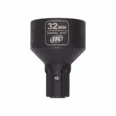 The INGERSOLL RAND DXS2SM32 is a 32 mm metric impact socket with a 6-point, standard drive configuration. It has an overall length of 2 5/32 inches. This socket is used with impact wrenches for tightening or loosening nuts and bolts in high-torque applications.