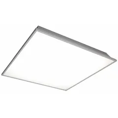 This 2 ft. x 2 ft. LED troffer delivers 3,300 lumens at 3500K color temperature, consuming 26 W. It operates on 120 to 277V AC and is designed for recessed installation in standard drop-ceiling grids. Suitable for general ambient lighting in commercial and institutional spaces.