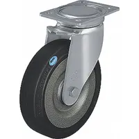 APPROVED VENDOR Plate Caster: Swivel, No Brake, Rubber, 6 5/16 in Wheel Dia., 2 in Wheel Wd, Slot (MPN LU-SE 160K)