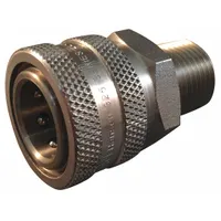 HANSEN Hydraulic Quick Connect Hose Coupling: 3/8 in, 303 Stainless Steel, 53 lpm Max. Flow Rate (MPN LL3S20)