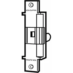 This heavy-duty electric strike combines cylindrical and mortise functionality for access control applications. Constructed with stainless steel, it operates on 24V AC/DC and measures 6 inches in height. Suitable for high-traffic doors requiring secure remote locking and unlocking.