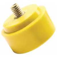 Hammer Tip: Extra Hard, Nylon, 1 1/2 in Dia, 5/16-18 Thread Size, Threaded, Extra Hard, 6894195